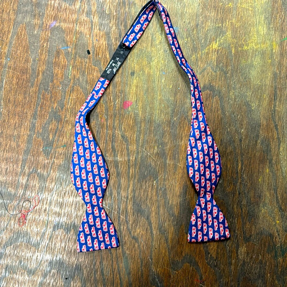 Ole Miss silk bow tie adjustable
